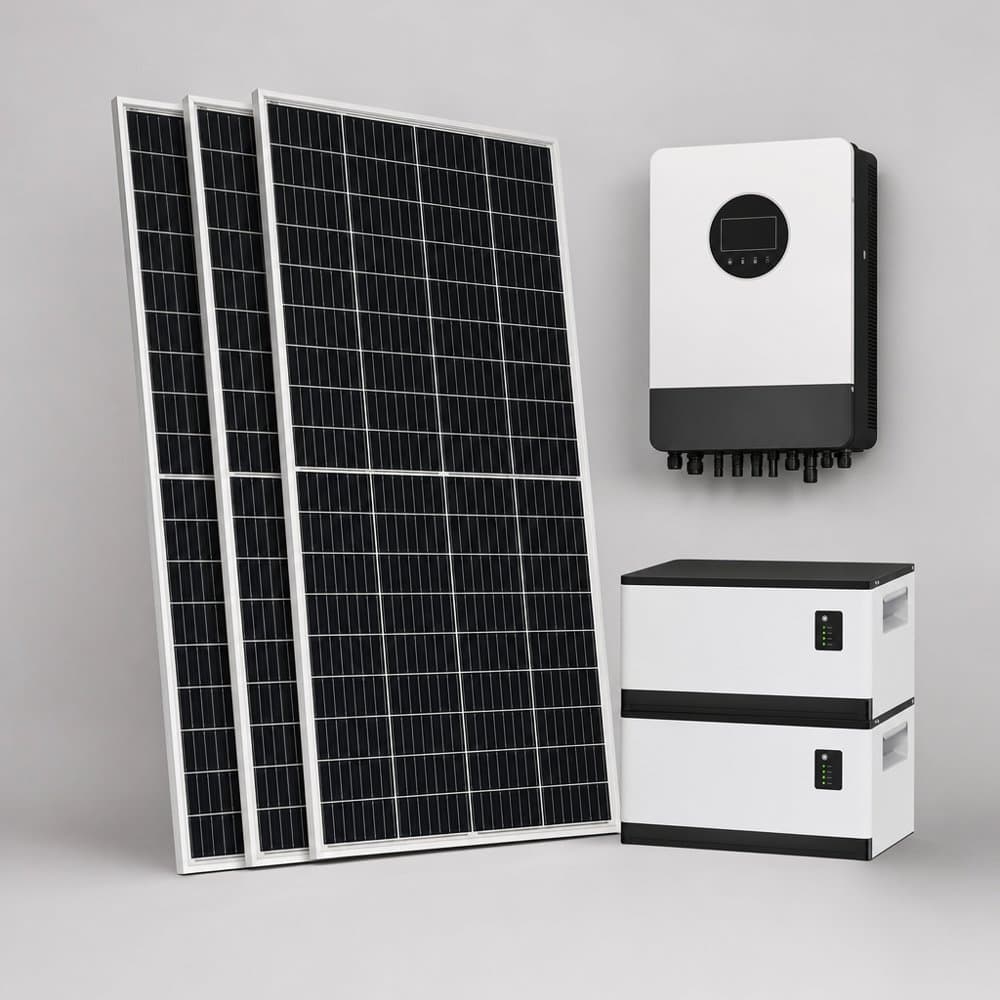 Хибридна соларна система 10kW + 10kWh батерия (с монтаж)